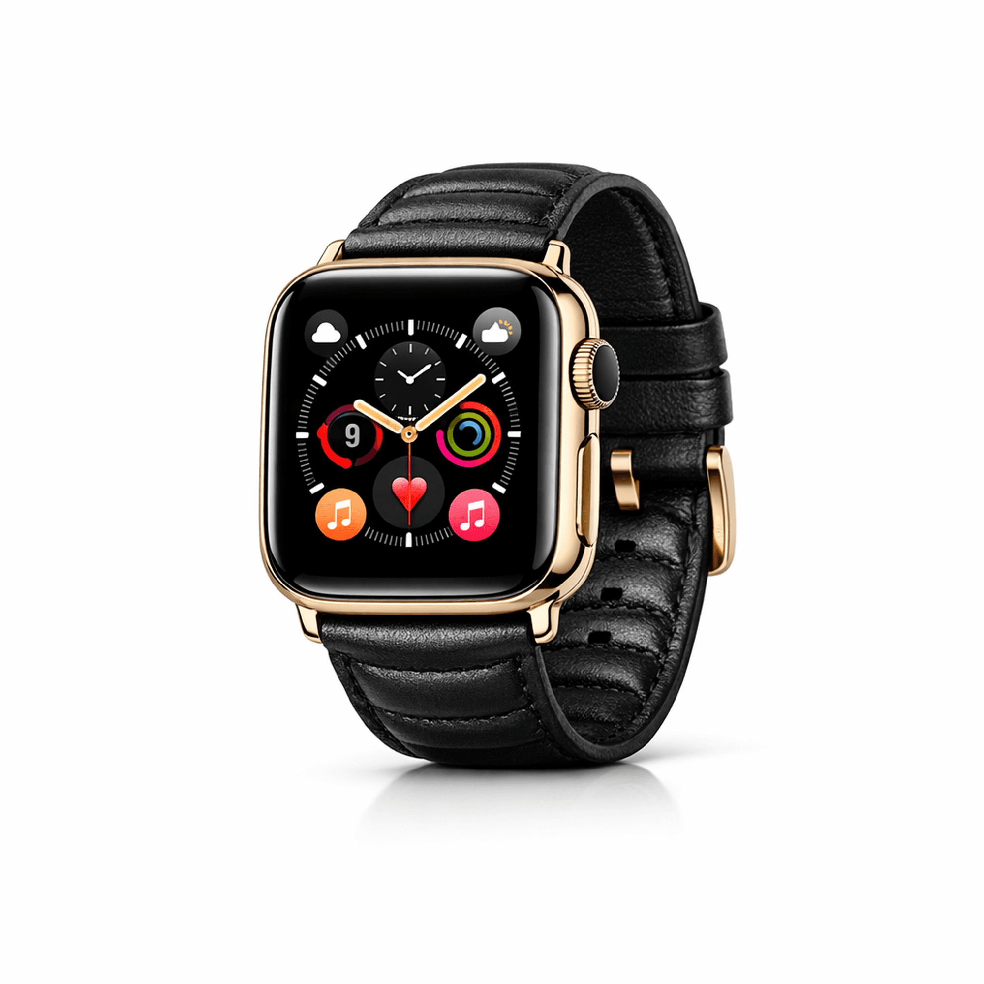 Apple Smart Watch Black Leather Band