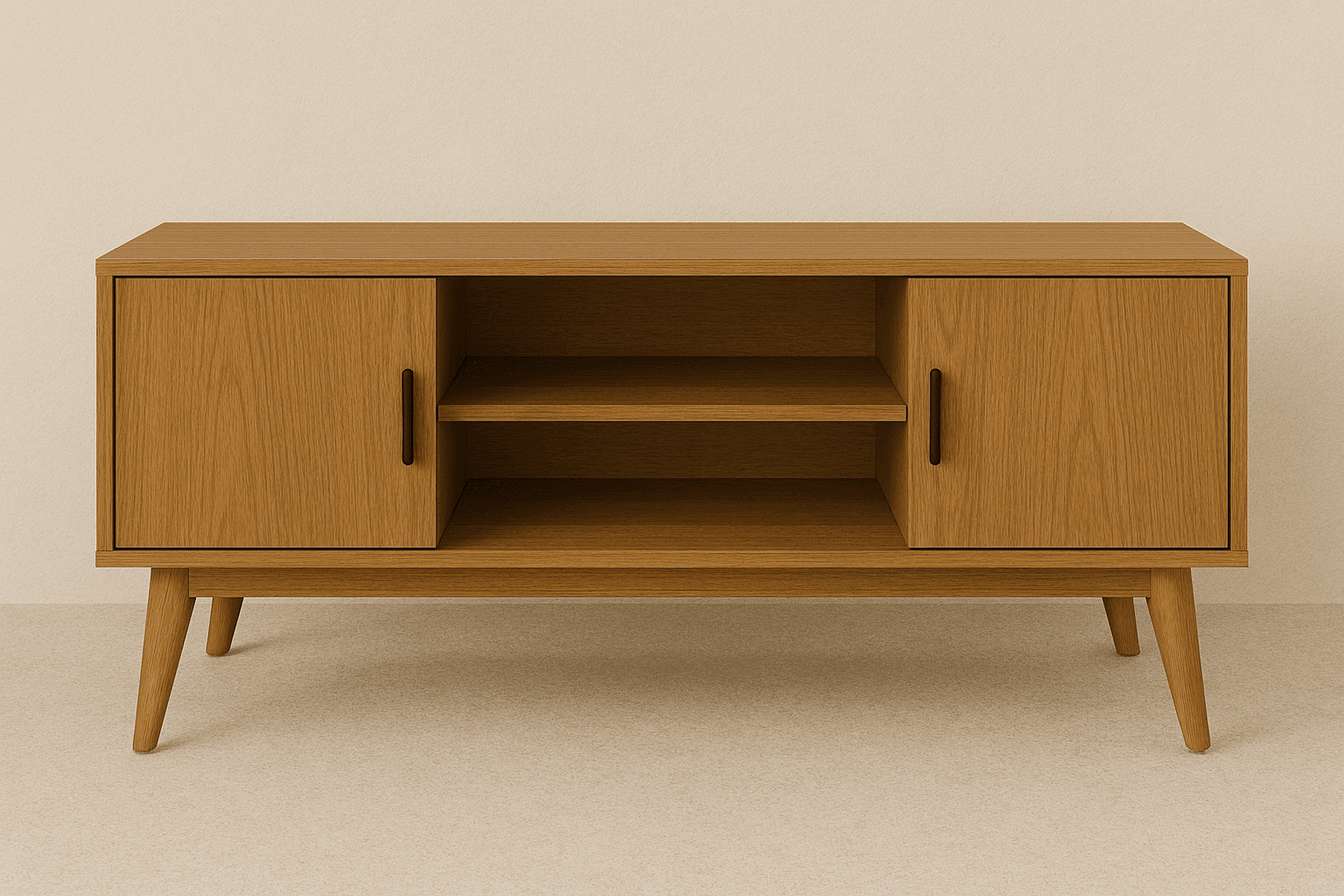 Wood TV Stand with Storage