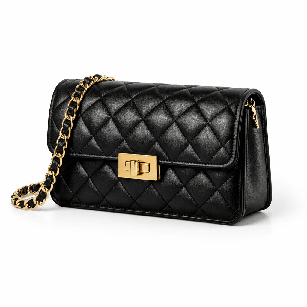 Black Quilted Shoulder Bag