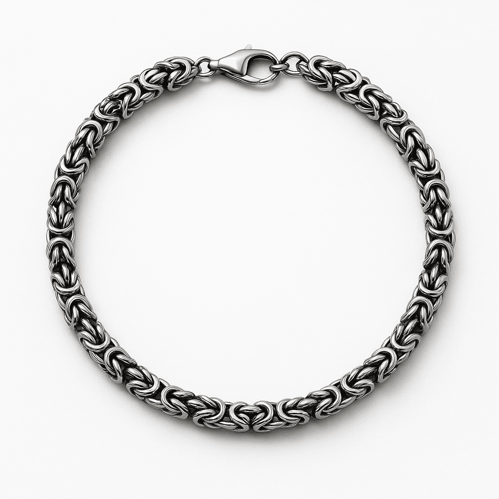 Silver Byzantine Chain Bracelet