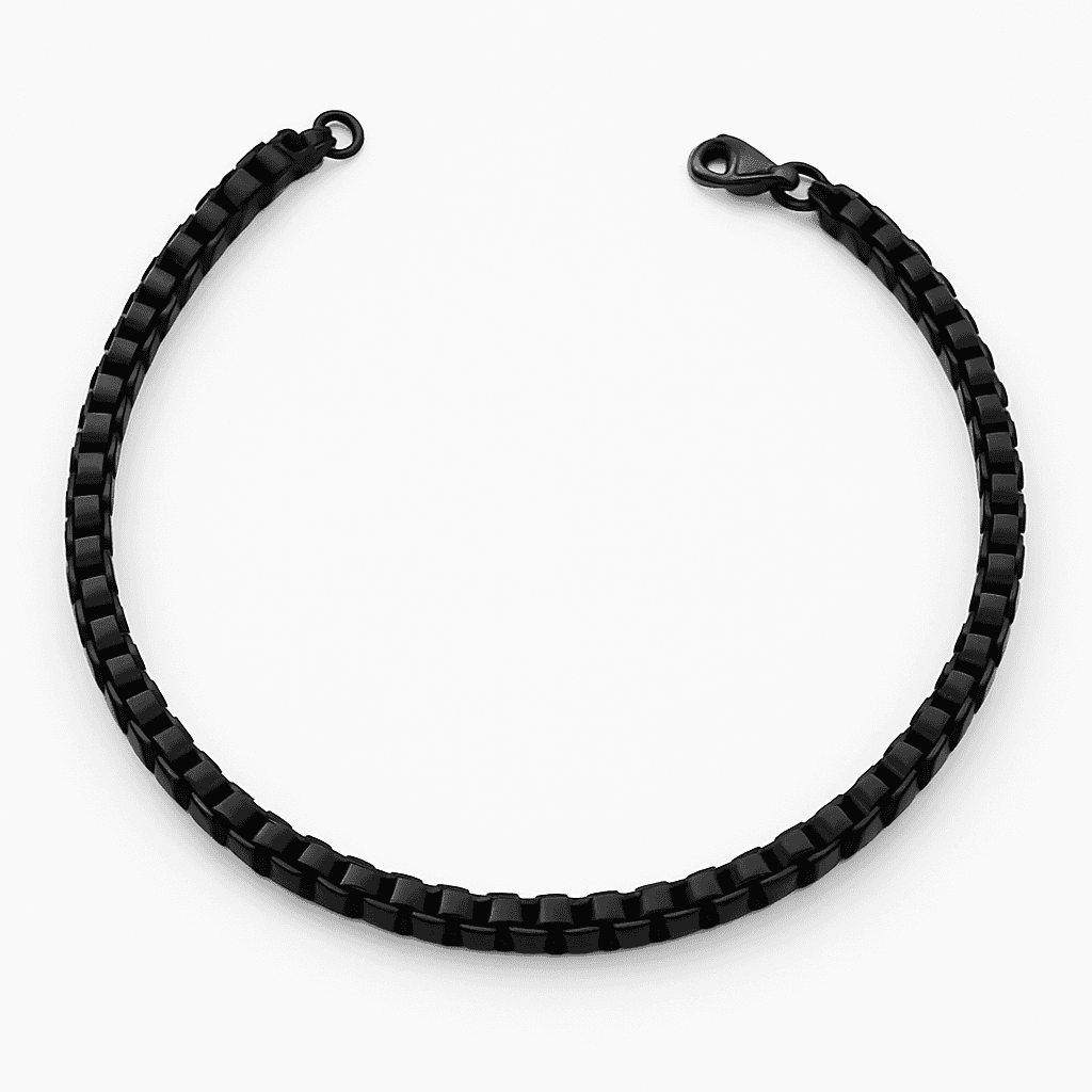 Black Link Chain Bracelet