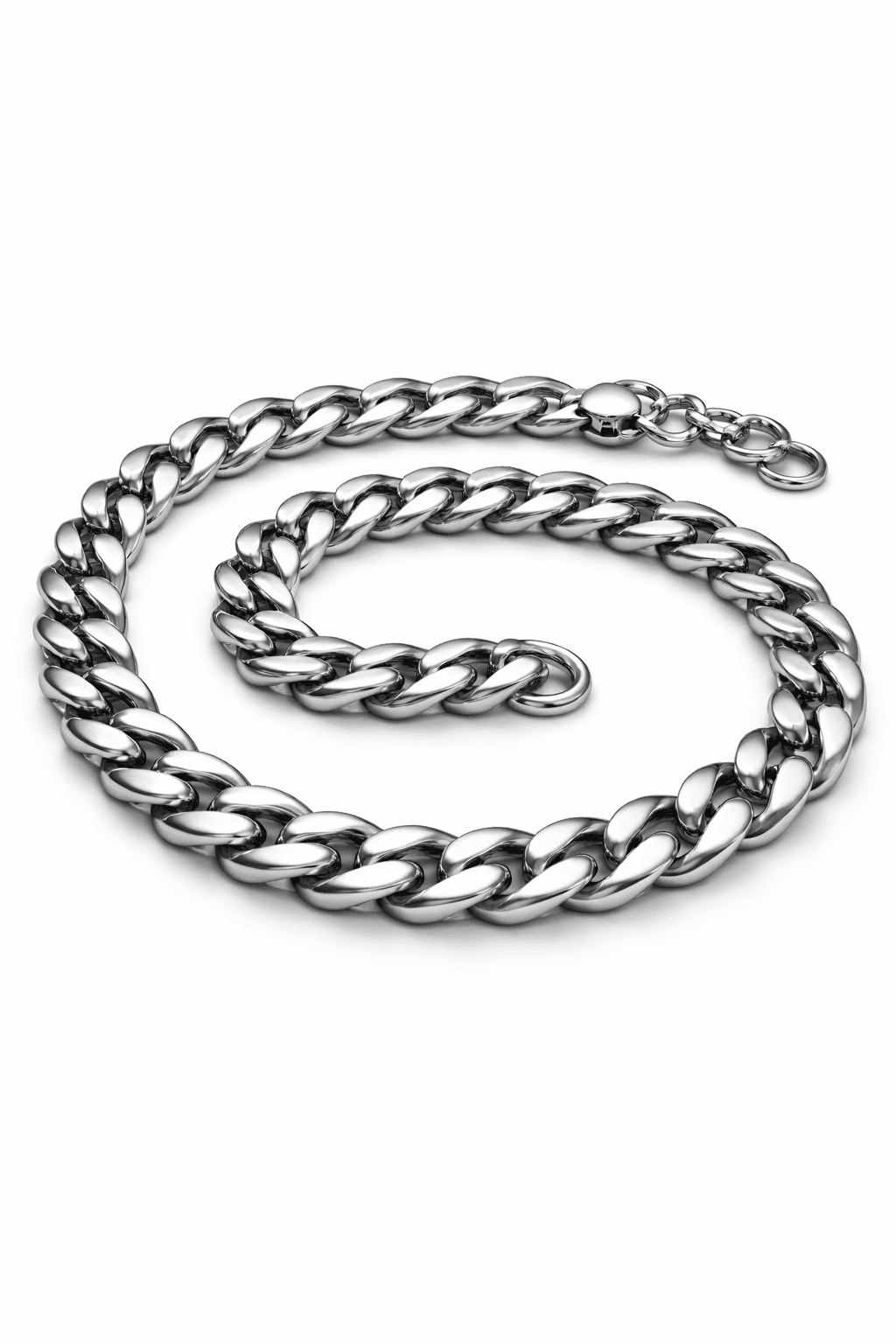 Silver Curb Chain Necklace