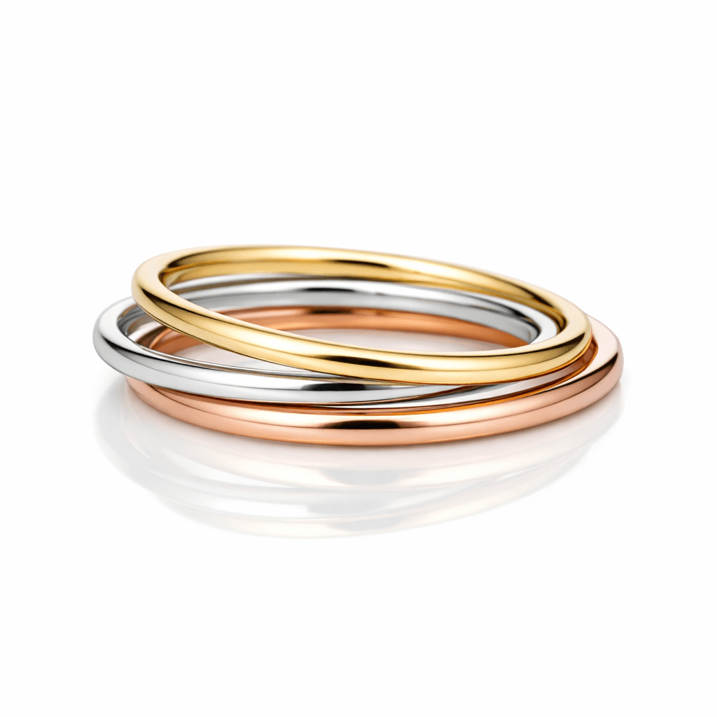 Mixed Metal Stackable Wedding Bands