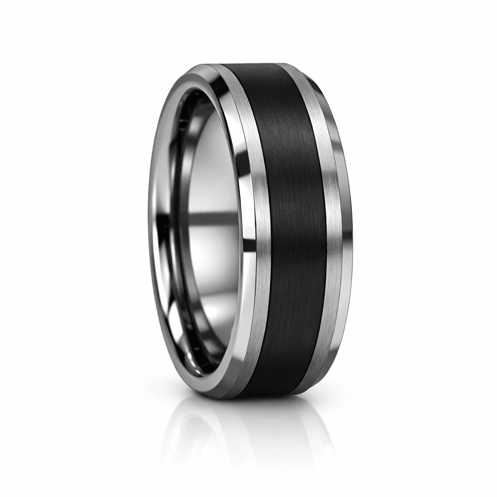 Black Tungsten Wedding Band