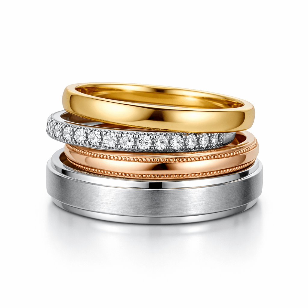 Stackable Wedding Band Set