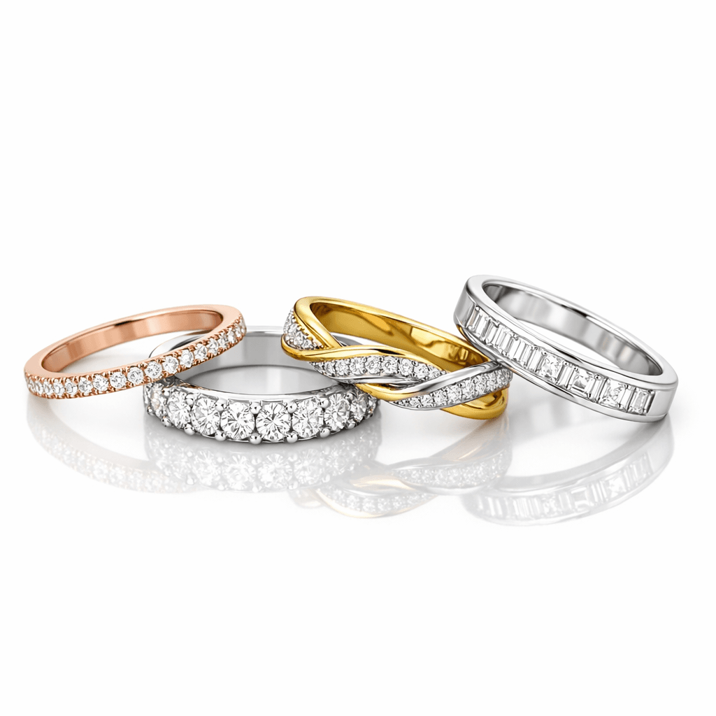 Stackable Wedding Band Set