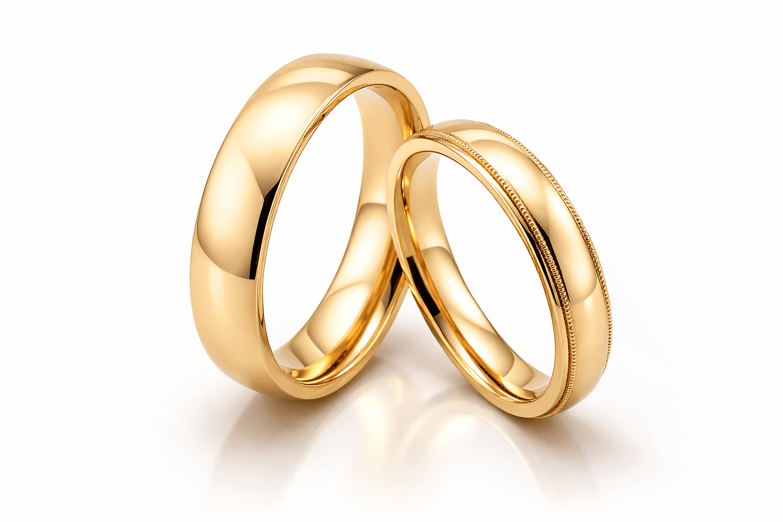 Gold Wedding Band Pair