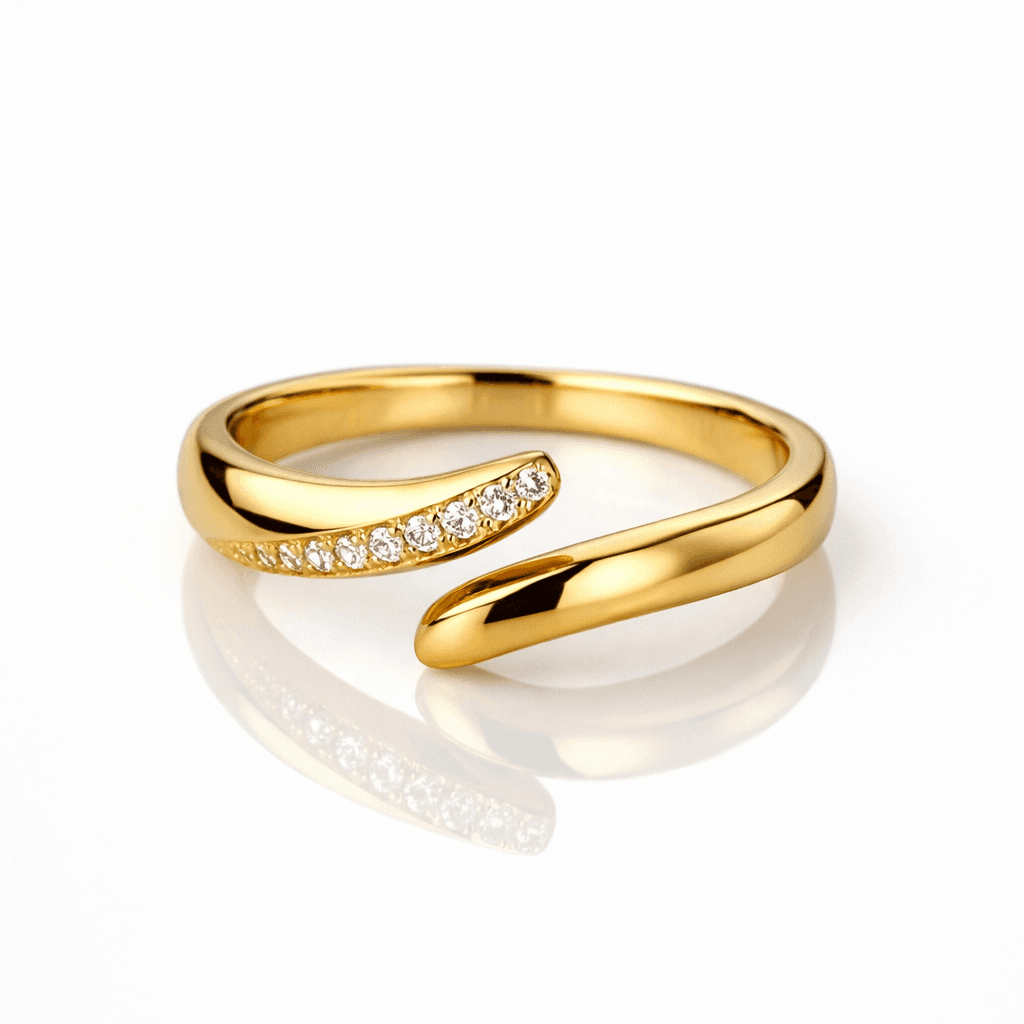Gold Bypass Ring