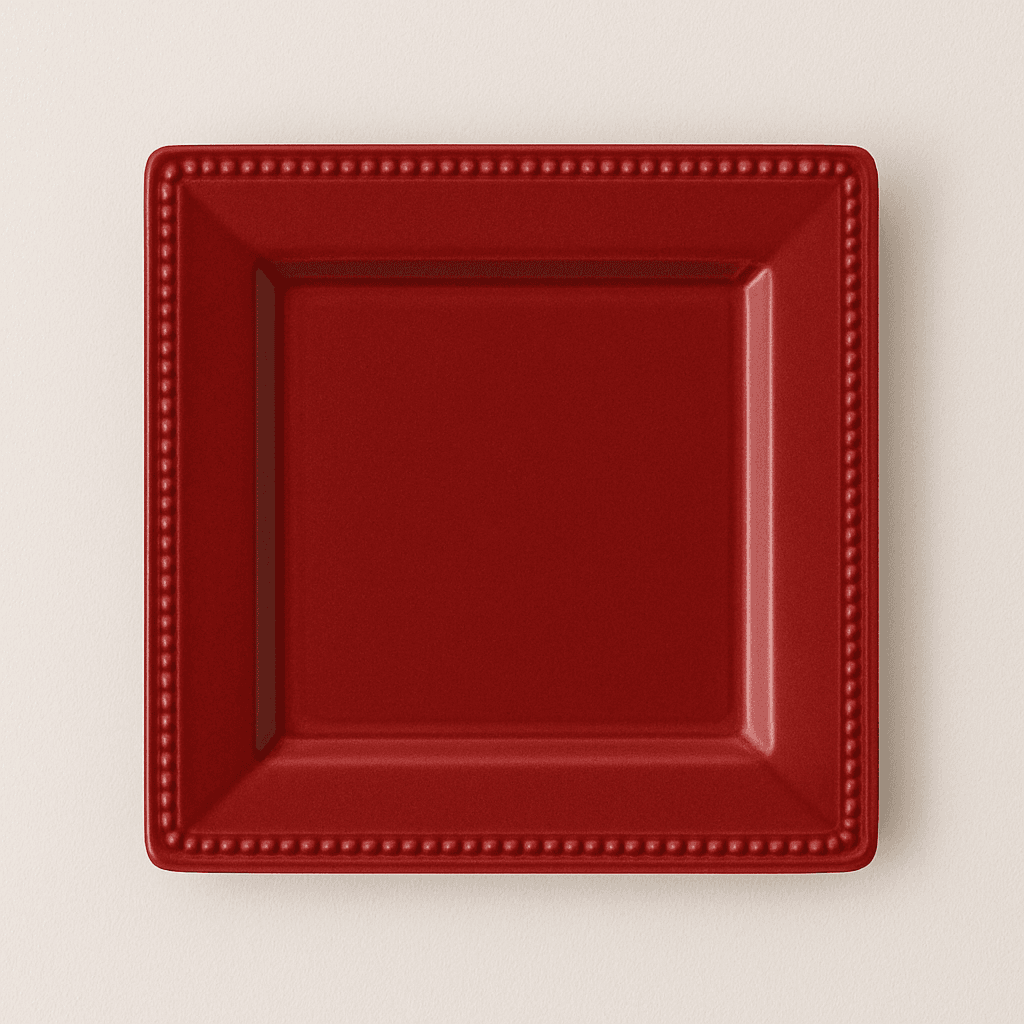 Red Square Dinner Plate