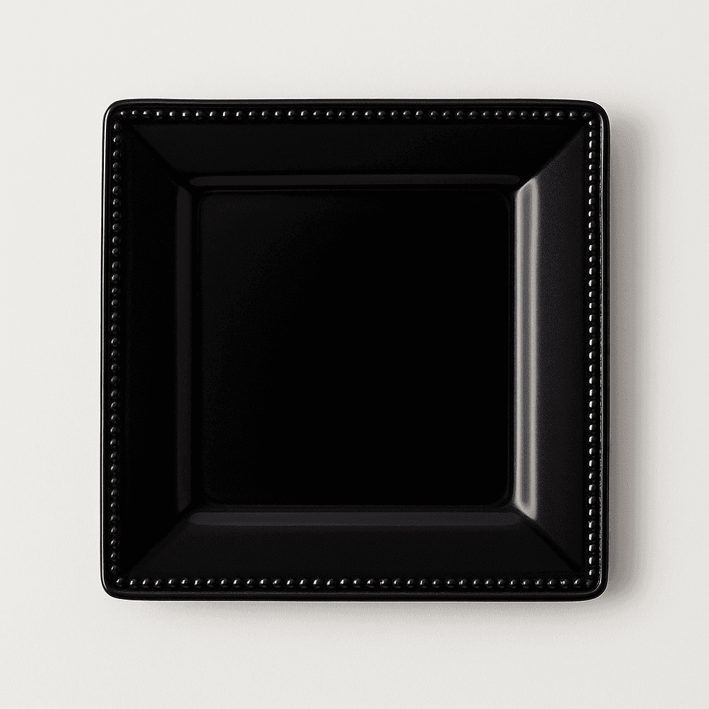 Black Square Dinner Plate