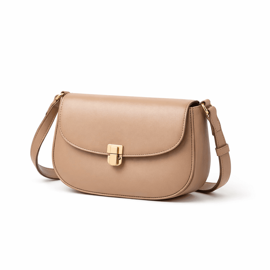 Tan Crossbody Satchel Bag