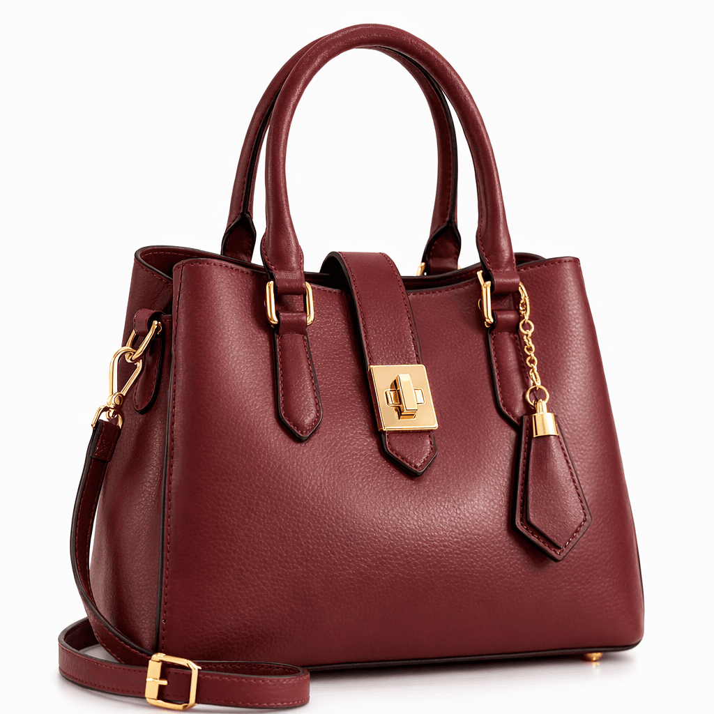 Burgundy Leather Tote Bag