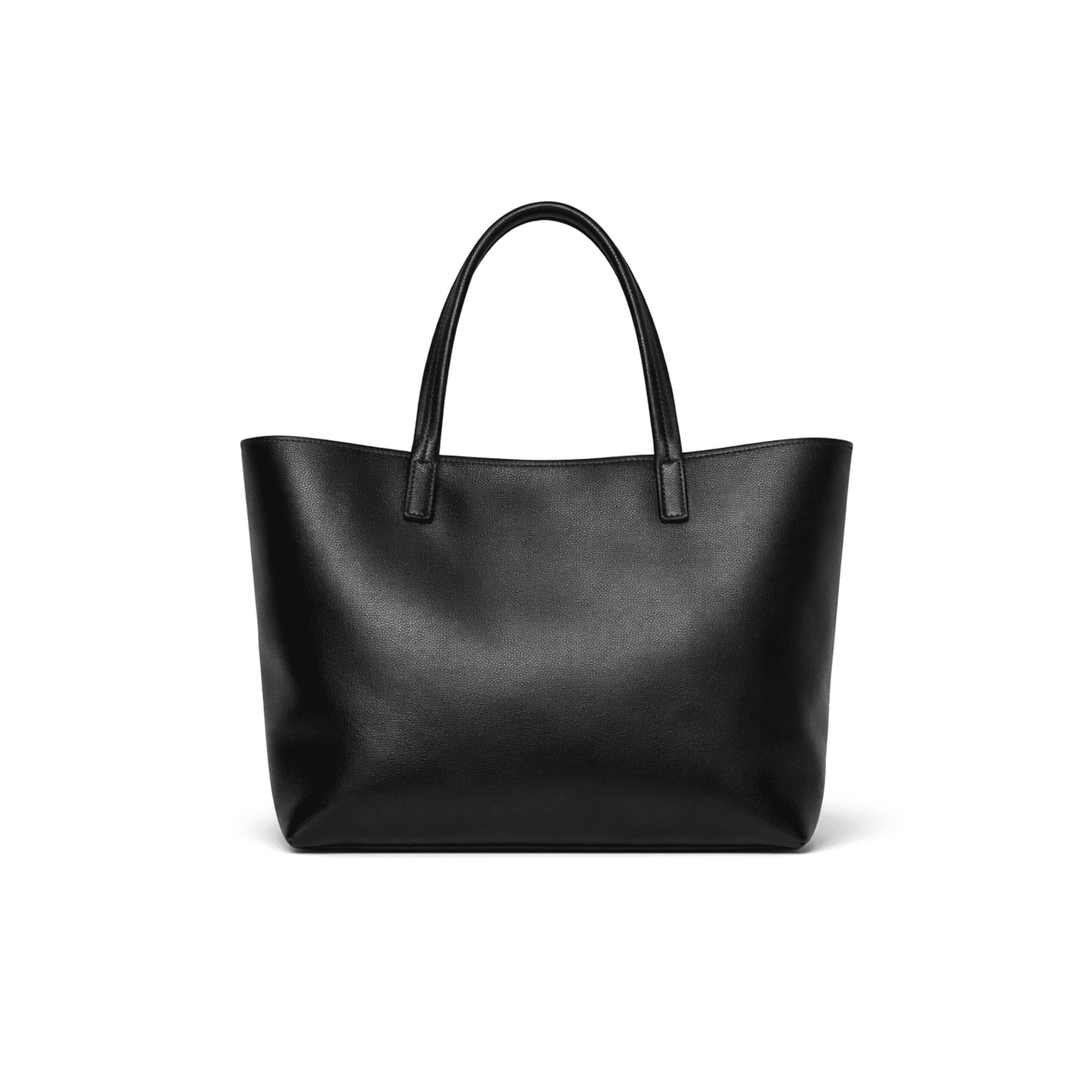 Black Leather Tote Bag