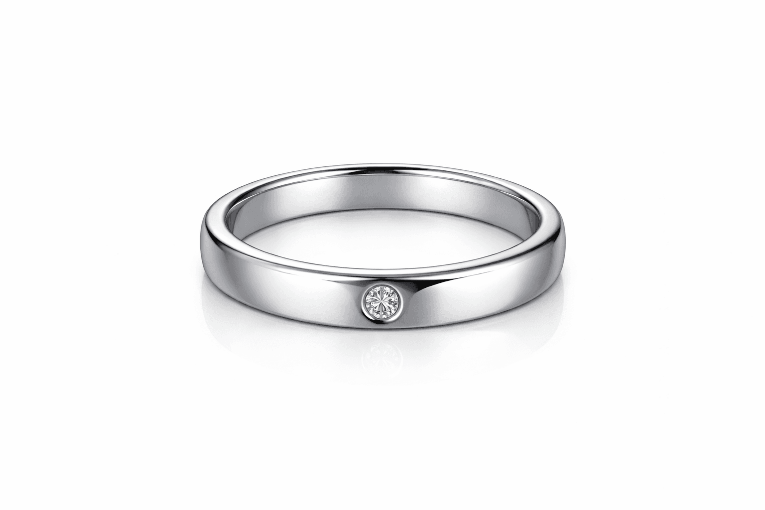 Silver Men's Band Ring