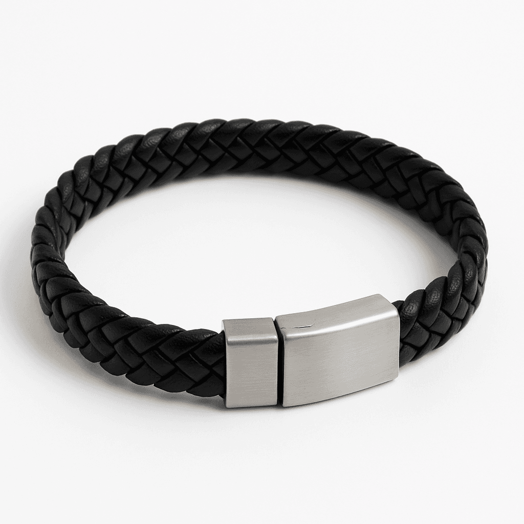 Black Leather Bracelet