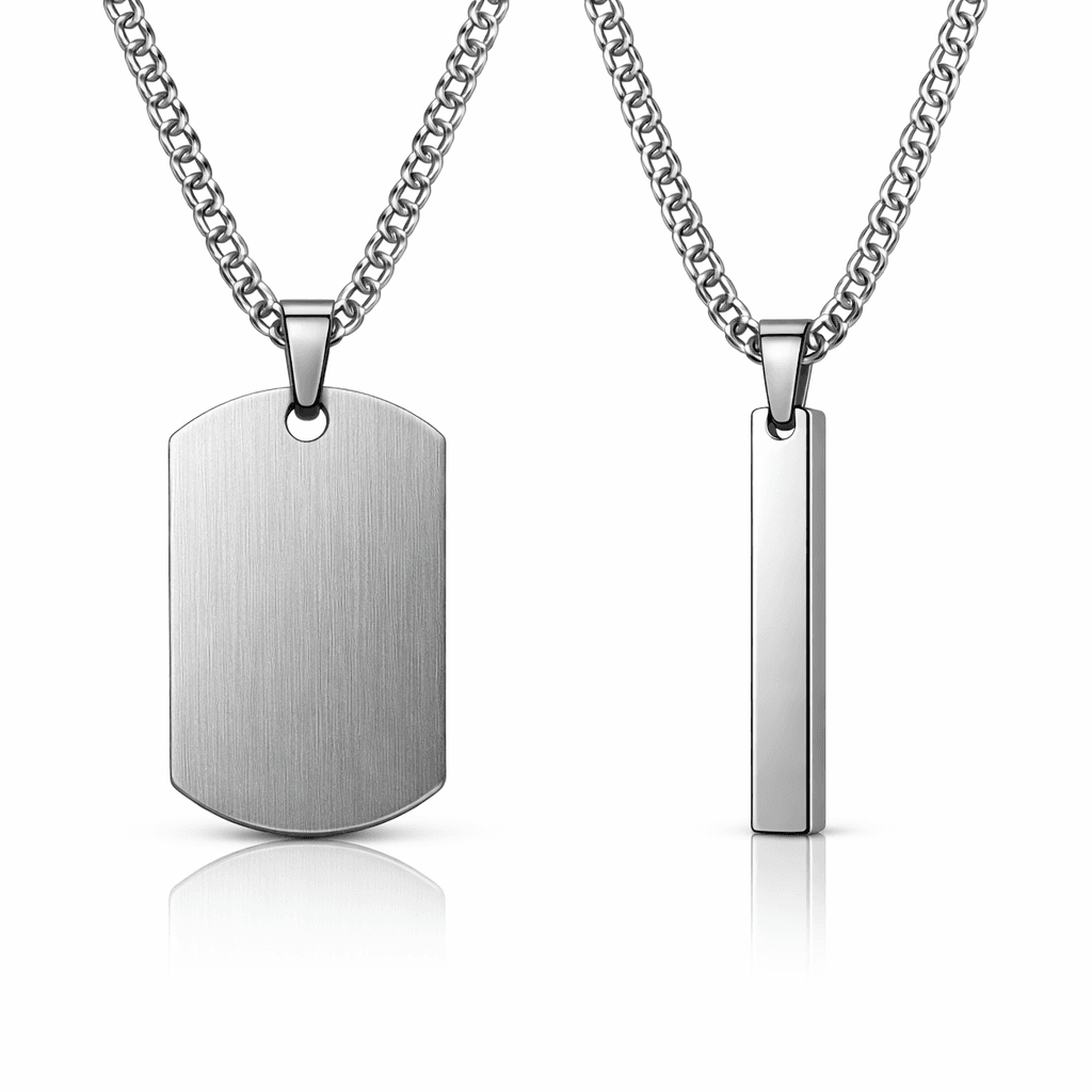 Silver Pendant Necklace Set