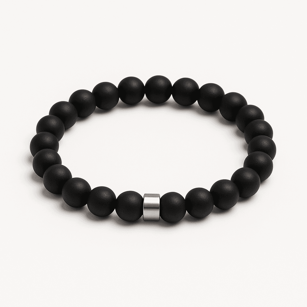 Black Beaded Bracelet