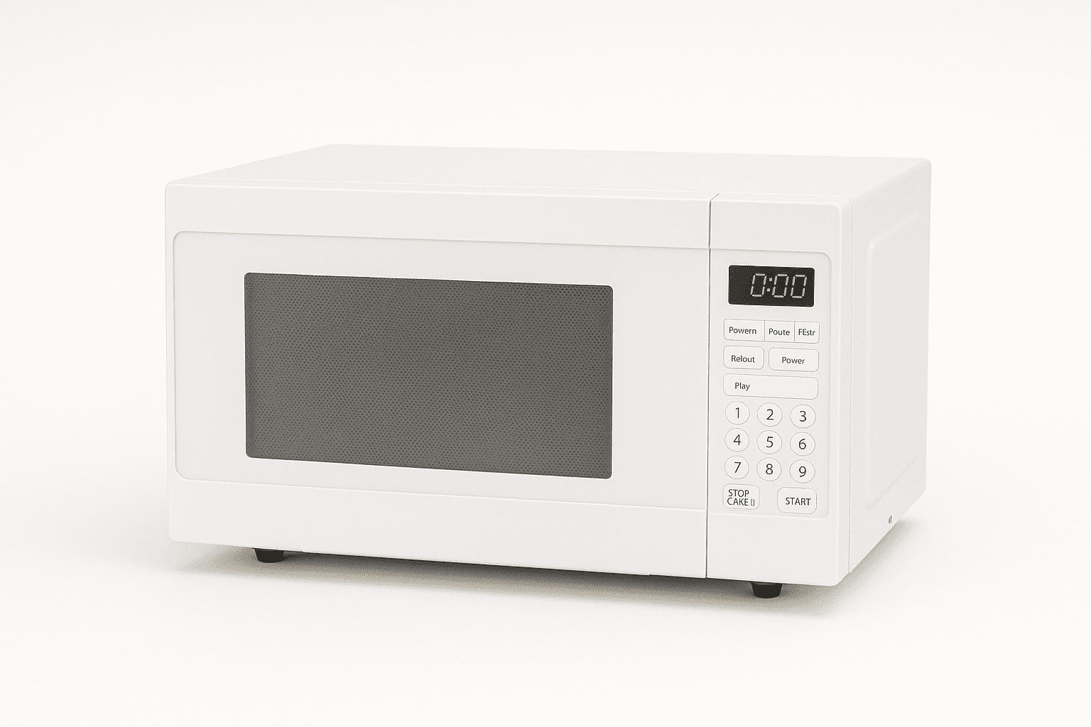 White Countertop Microwave