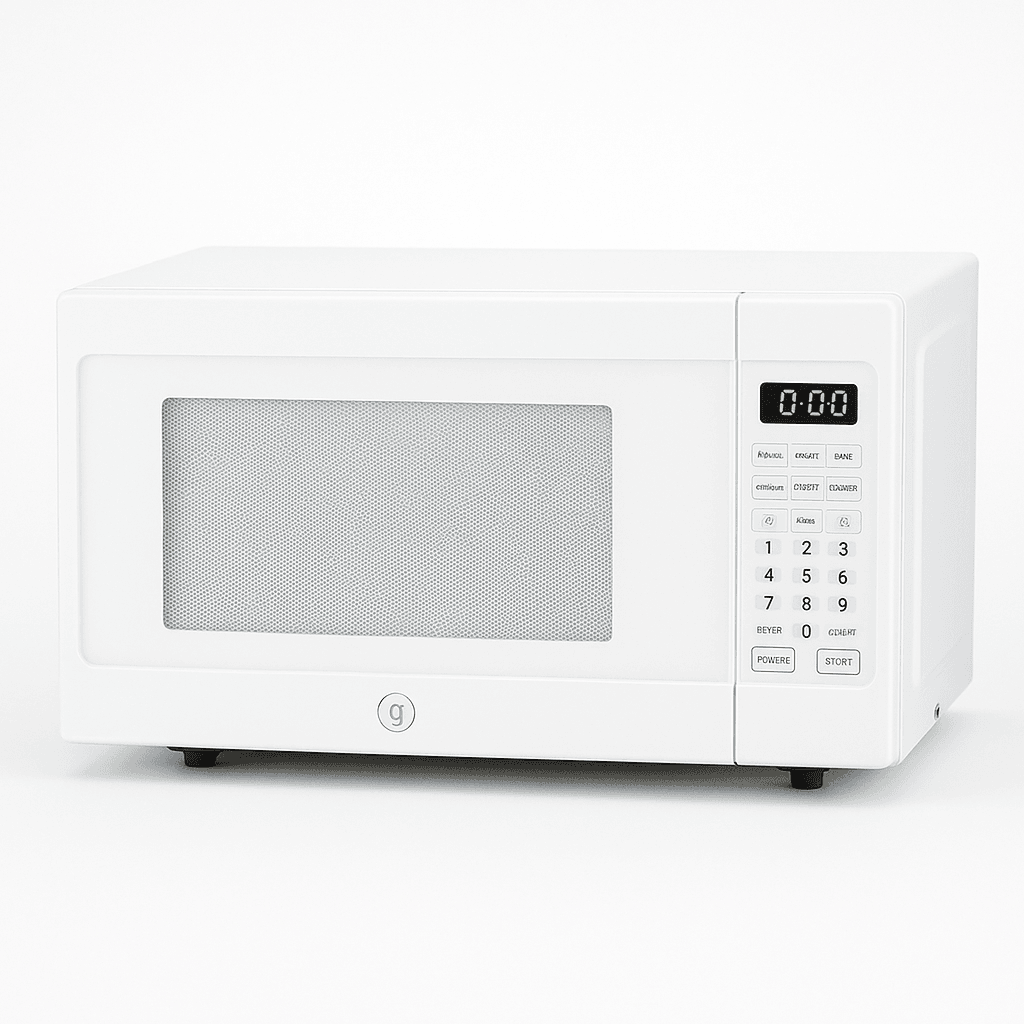 White Digital Microwave