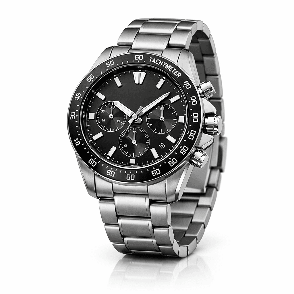 Silver Chronograph Wristwatch