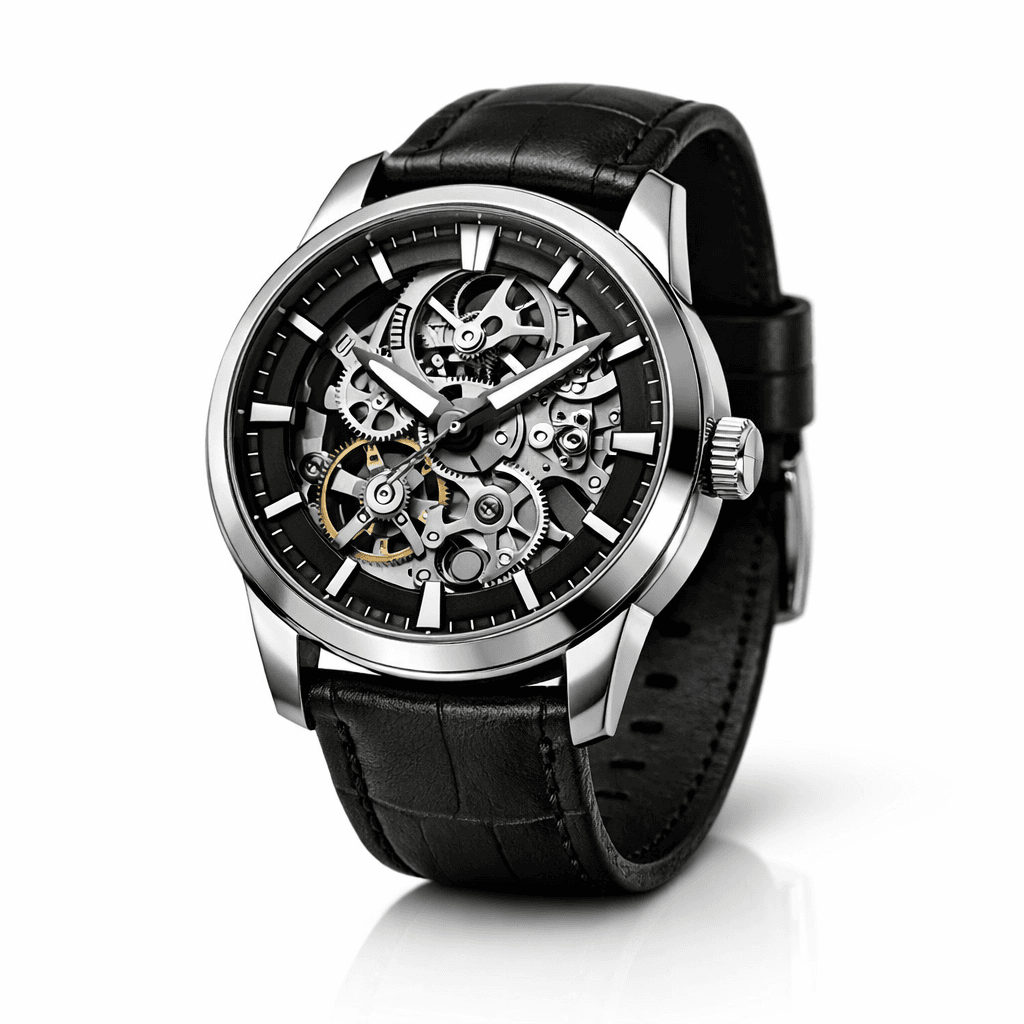 Black Skeleton Watch