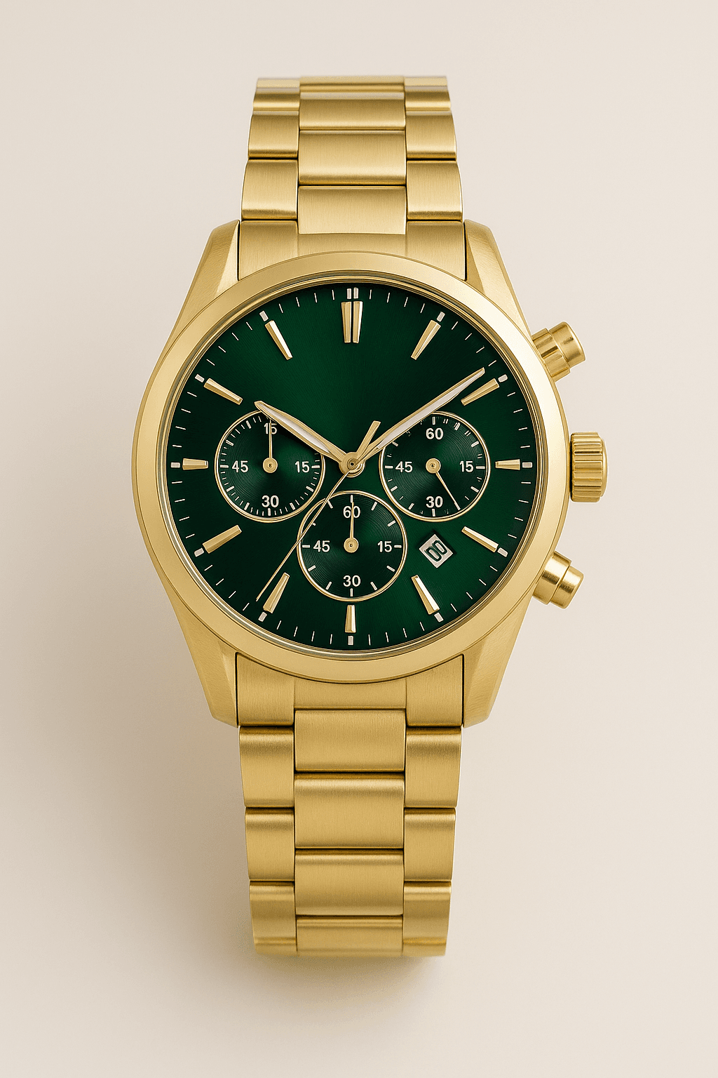 Gold Chronograph Watch