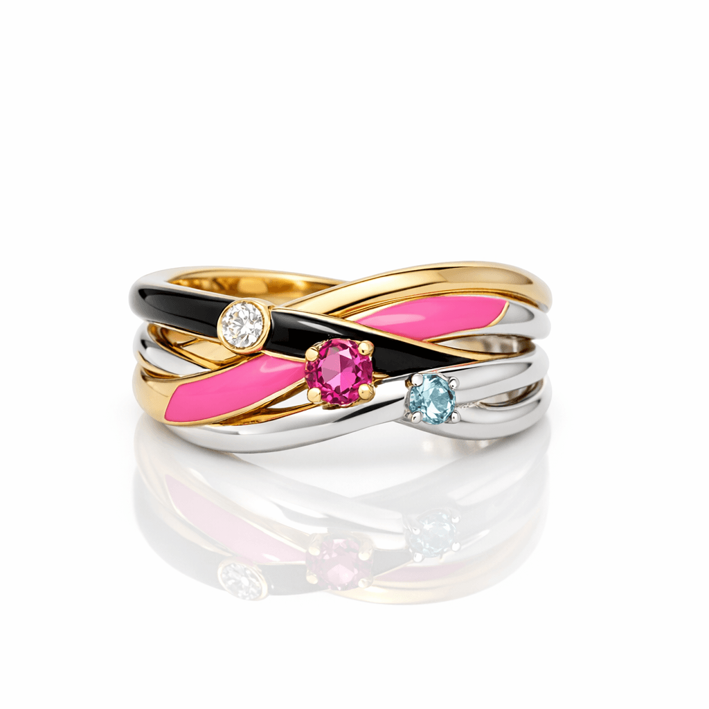 Colorful Stackable Ring Set
