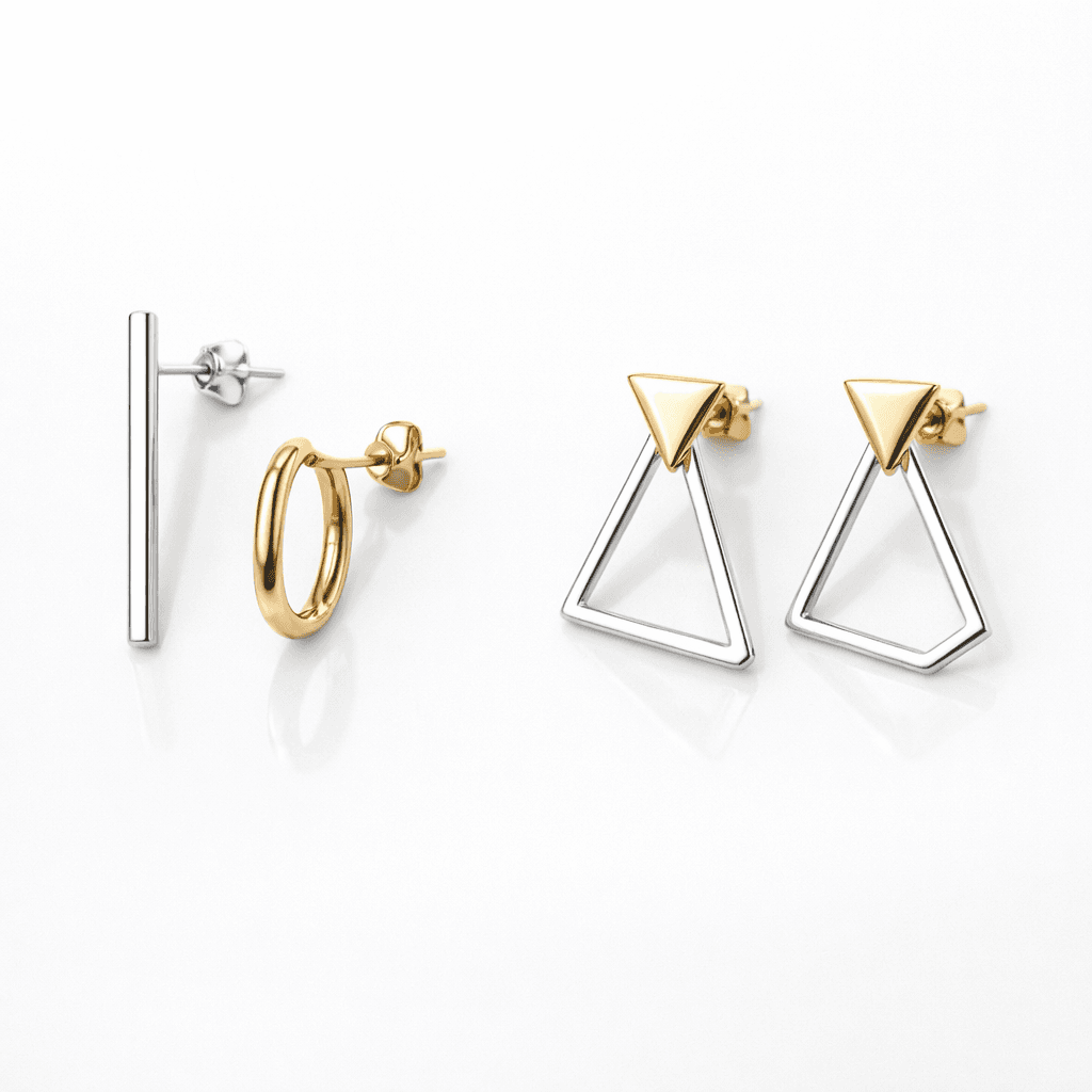 Mixed Gold Earring Set