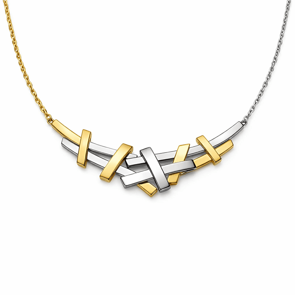 Two-Tone Geometric Necklace